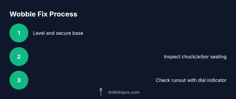 Diagram showing wobble sources and fixes