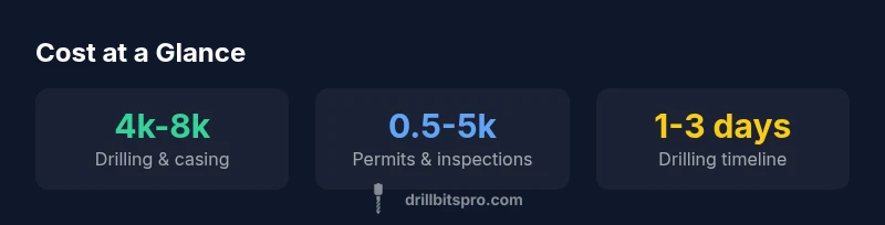 Infographic showing cost ranges by depth and region
