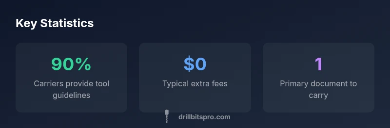 Key statistics about transporting drills in luggage