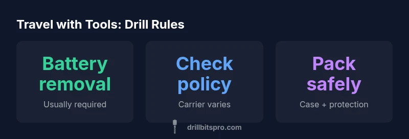 Infographic showing drill travel guidelines