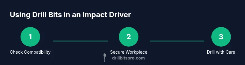 Process infographic: using drill bits in an impact driver
