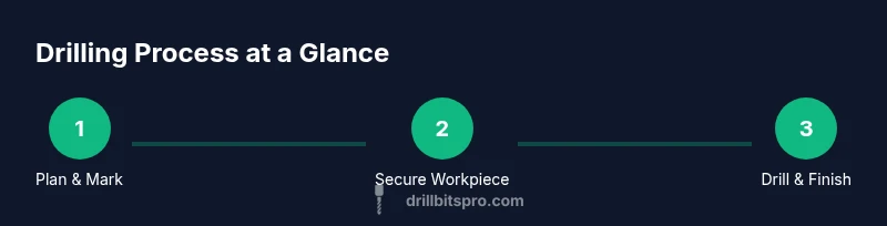 Infographic showing 3-step drilling process