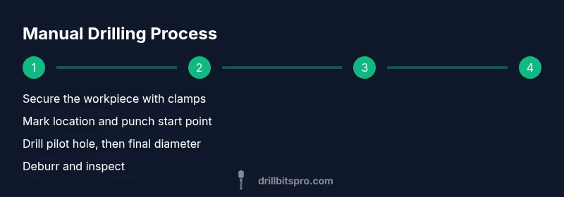 Process diagram of manual drilling steps