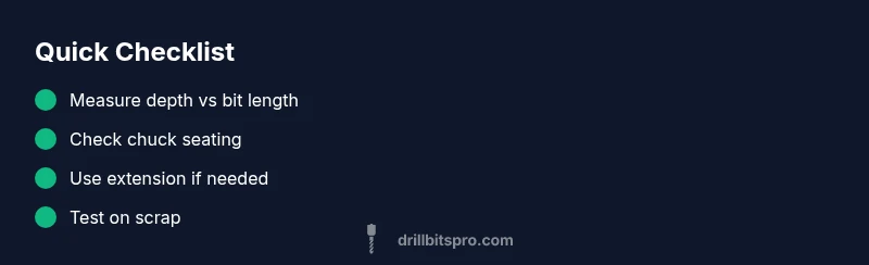 Tailwind infographic checklist about short drill bit remedies