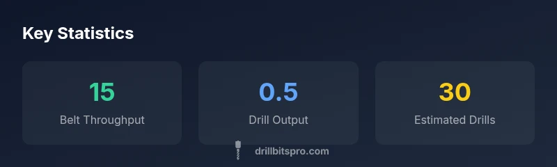 Infographic showing belt throughput vs drill output