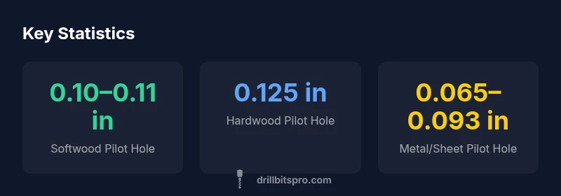 Key statistics: pilot hole sizes for #10 screws