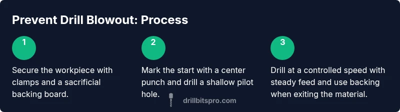 Infographic showing steps to prevent drill blowout