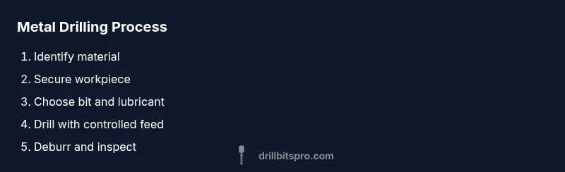 Process diagram for drilling into metal