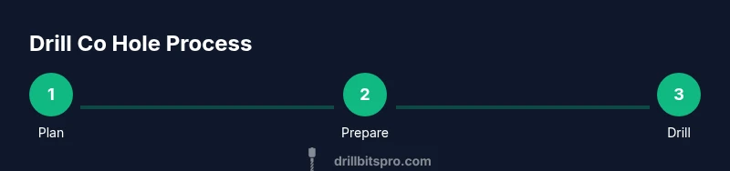 Infographic showing the drill co hole process