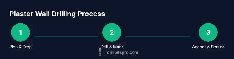 Process diagram for plaster drilling steps