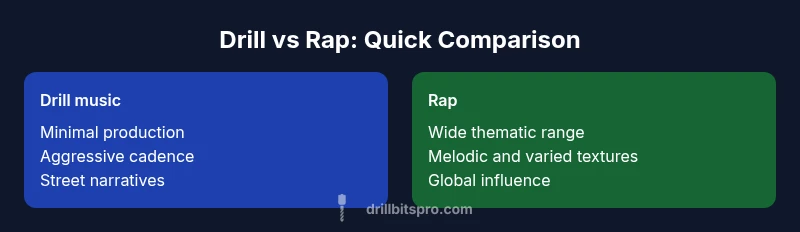 Comparison infographic: drill vs rap