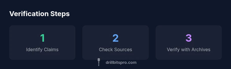 Infographic showing steps to verify claims about a military figure