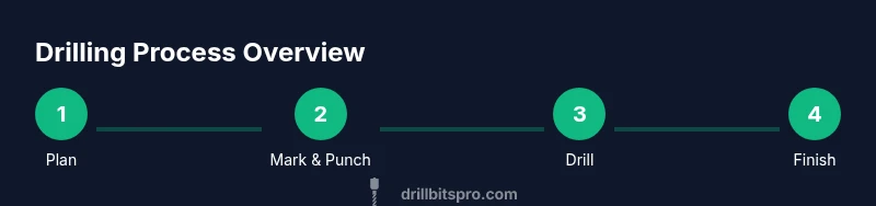 Process infographic for drilling steps