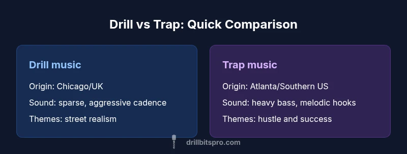 Infographic comparing drill music and trap music styles