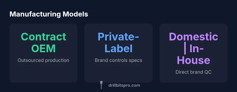 Infographic showing manufacturing models for drill tools